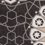Spanish Black/Beige Geometric Poly/Cotton Canvas