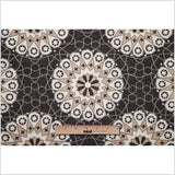 Spanish Black/Beige Geometric Poly/Cotton Canvas