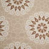 Spanish Beige/Brown Geometric Poly/Cotton Canvas