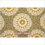 Spanish Green Geometric Poly/Cotton Canvas