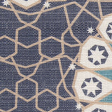 Spanish Navy/Beige Geometric Poly/Cotton Canvas