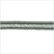 0.75" Green/Gunmetal Beaded Rhinestone Trim