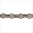 1" Black/Gunmetal Beaded Rhinestone Trim