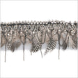 3" Feathers Sequins Rhinestones and Chains Beaded Trim