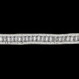 Ivory/Gunmetal Beaded Rhinestone Trim - 0.5"