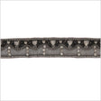 1" Gunmetal/Black Beaded Rhinestone Trim