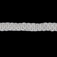 0.5" Silver Beaded Rhinestone Trim