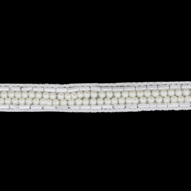 0.5" Ivory Beaded Trim