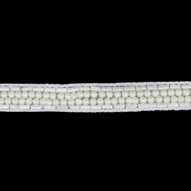 0.5" Ivory Beaded Trim