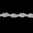 1.25" Silver Beaded Rhinestone Trim