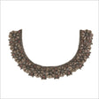 Gunmetal/Rose Beaded Rhinestone Applique
