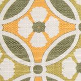 Spanish Green/Orange Floral Geometric Poly/Cotton Canvas