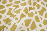 Spanish Green/White Geometric Poly/Cotton Canvas