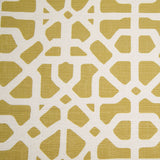 Spanish Green/White Geometric Poly/Cotton Canvas