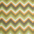 Spanish Green/Orange Geometric Poly/Cotton Canvas