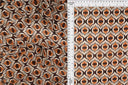 Tela de gasa multicolor con estampado geométrico, poliéster ligero y transparente, 57/58" de ancho