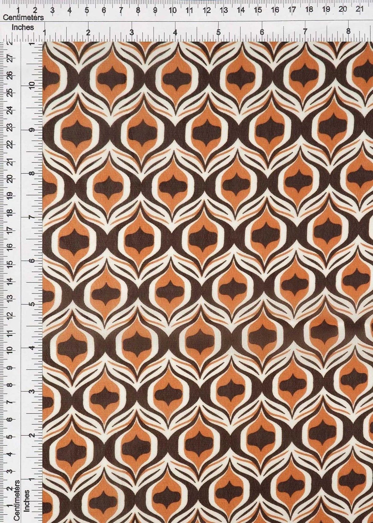 Hi Multi Chiffon Geo Print Fabric, Lightweight Polyester Sheer 57/58" Wide