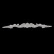 Silver/White Beaded Rhinestone Neck Applique