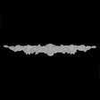 Silver/White Beaded Rhinestone Neck Applique