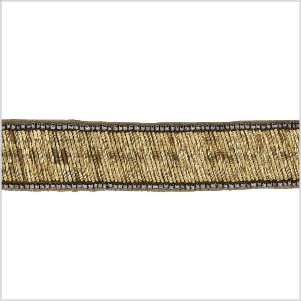 1" Gold/Copper Beaded Trim