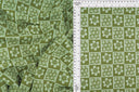 1 Yard 58/60" Double Knit Jacquard Flower Checker Fabric 97% Polyester 3% Spandex 220 GSM