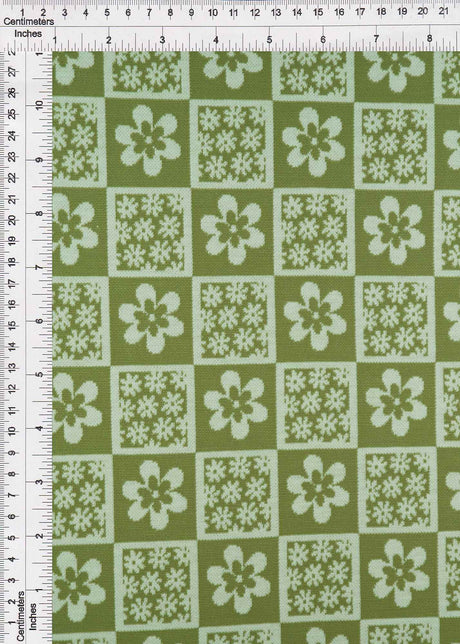 Double Knit Jacquard Floral Fabric