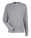 J. America Unisex Pigment-Dyed Fleece Crewneck Sweatshirt