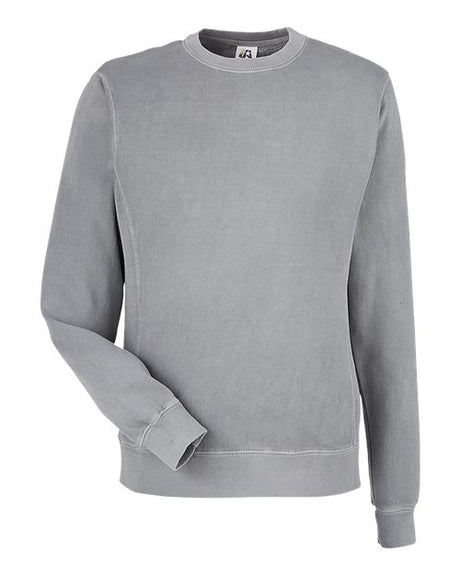 J. America Unisex Pigment-Dyed Fleece Crewneck Sweatshirt
