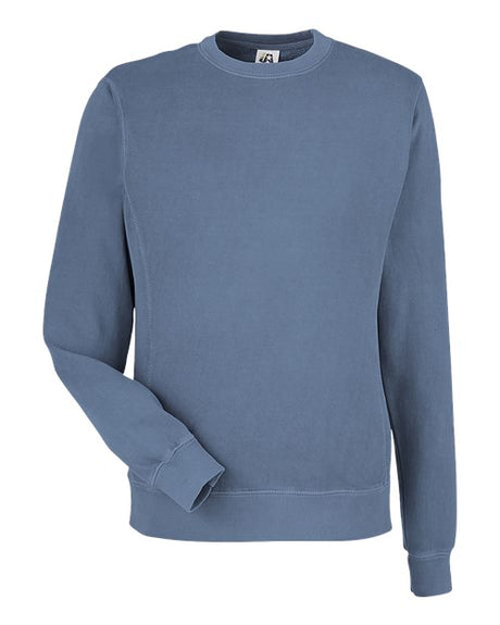 J. America Unisex Pigment-Dyed Fleece Crewneck Sweatshirt
