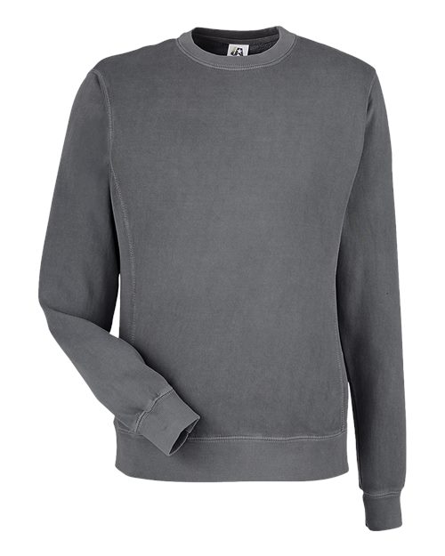 J. America Unisex Pigment-Dyed Fleece Crewneck Sweatshirt