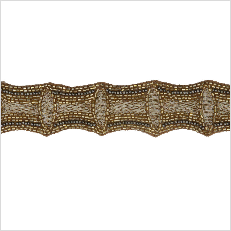 1.25" Gold Beaded Trim