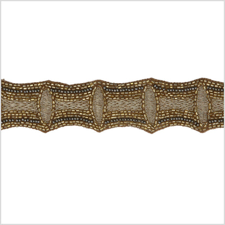 1.25" Gold Beaded Trim