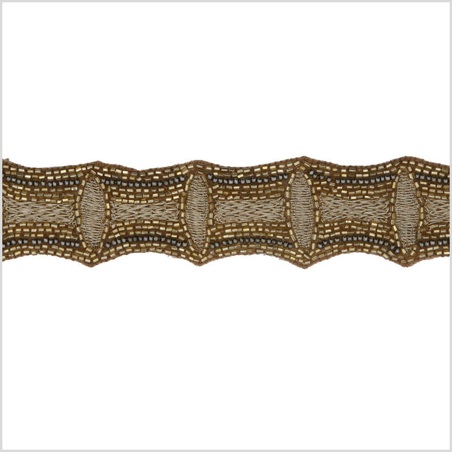 1.25" Gold Beaded Trim