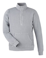 J. America Unisex Pigment-Dyed Fleece Quarter-Zip Pullover