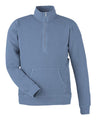 J. America Unisex Pigment-Dyed Fleece Quarter-Zip Pullover