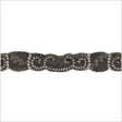 1" Silver/Gunmetal Beaded Rhinestone Trim
