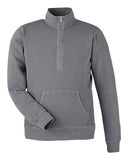 J. America Unisex Pigment-Dyed Fleece Quarter-Zip Pullover