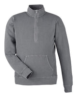 J. America Unisex Pigment-Dyed Fleece Quarter-Zip Pullover