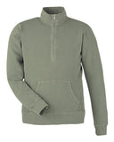 J. America Unisex Pigment-Dyed Fleece Quarter-Zip Pullover