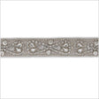 0.75" White/Silver Beaded Rhinestone Trim