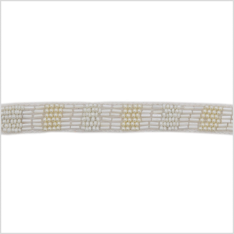 0.625" Ivory/Yellow Beaded Trim