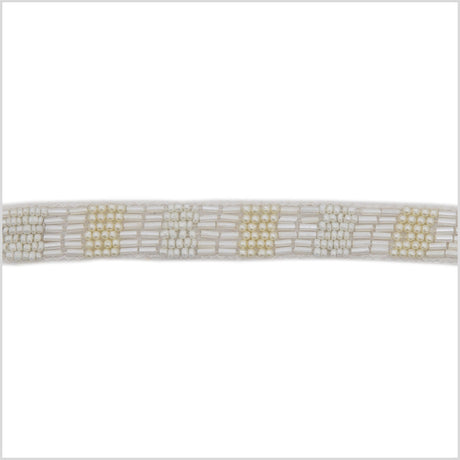 0.625" Ivory/Yellow Beaded Trim