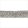 1" Silver Beaded Rhinestone Trim