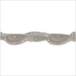 1.25" Silver Beaded Rhinestone Trim