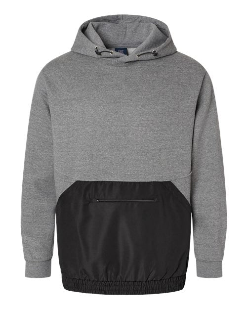 Mixed Media Hooded Sweatshirt