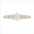 Silver/White Beaded Rhinestone Applique
