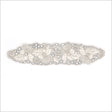 Silver/Ivory Beaded Rhinestone Applique