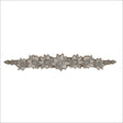 Silver/Ivory/Dark Beige Beaded Rhinestone Applique