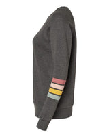 Women's Striped Sleeves Crewneck Sweatshirt