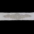 2.75" Silver/White Beaded Rhinestone Bridal Belt
